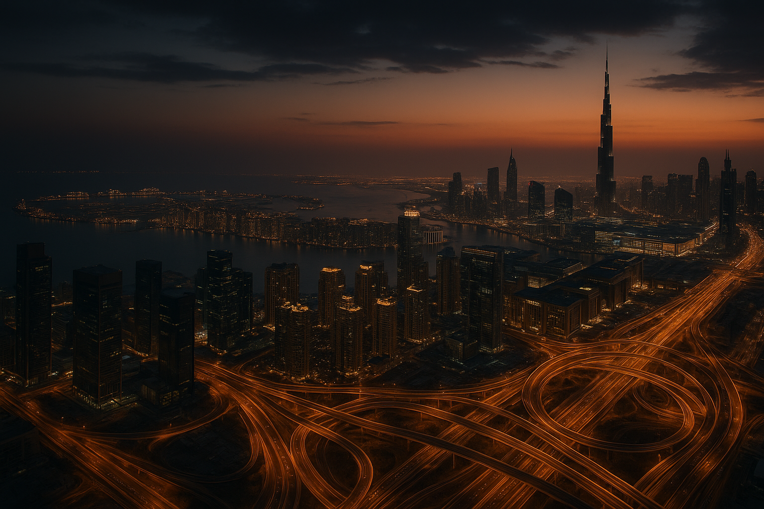 Aerial view of Dubai property portfolio